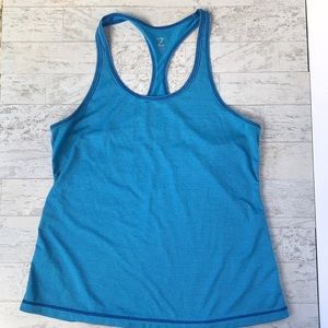 Blue striped Zella workout tank top, size M